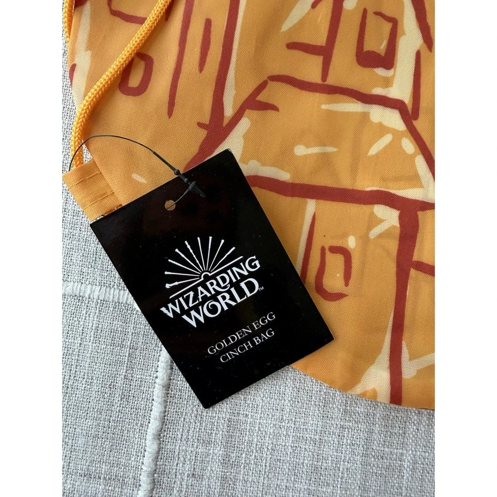 Exclusive Harry Potter Wizarding World Golden Egg Cinch Bag Drawstring NWT